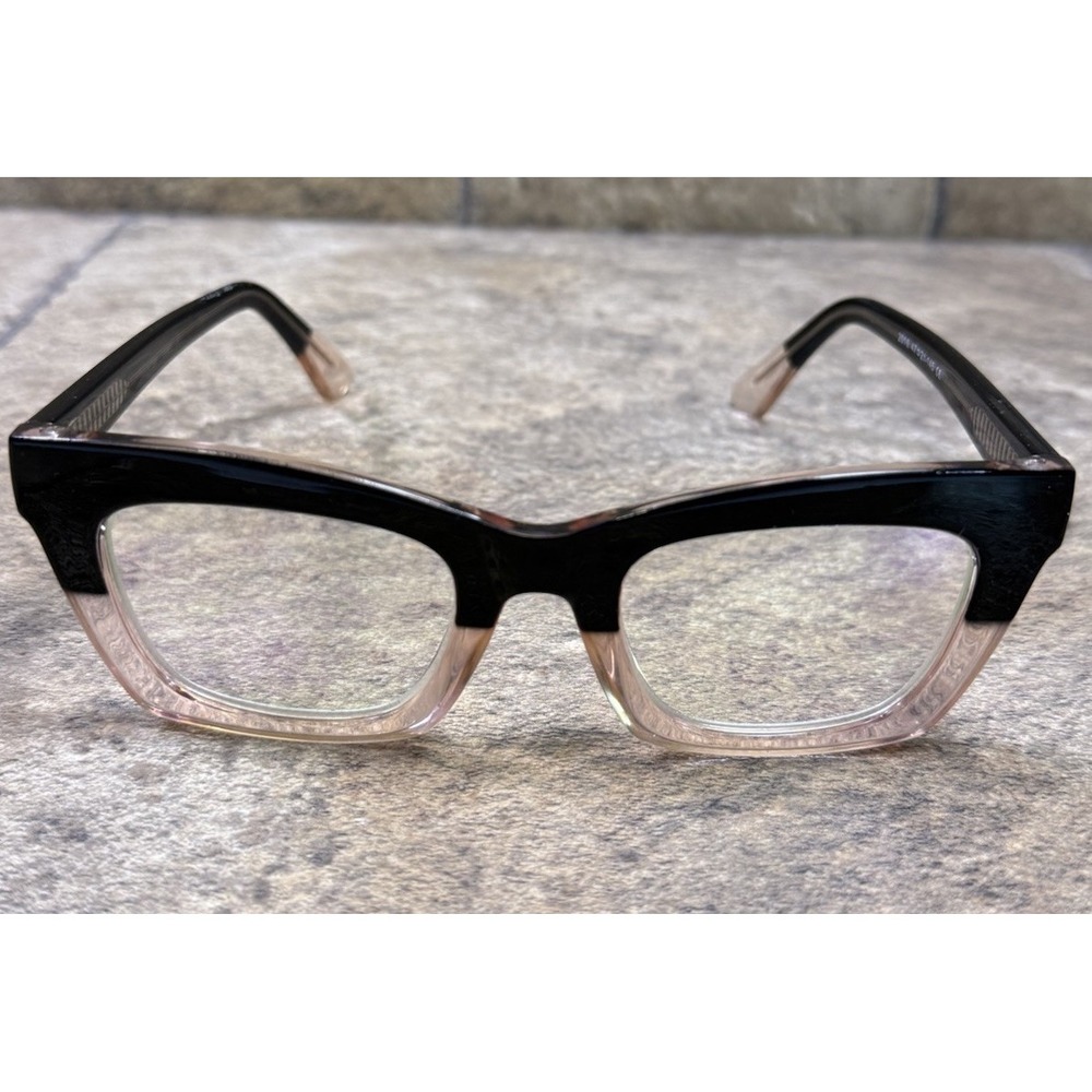 Unbranded Womens Eyeglass Frames Black Pink Two Tone 47-21-145 Square Cat Eye